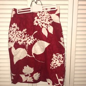 Talbots damask skirt